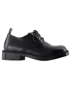Men's Lace-Up Calfskin Derby Black