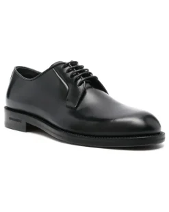 Men's Leather Derby Shoes Ss24 M Black