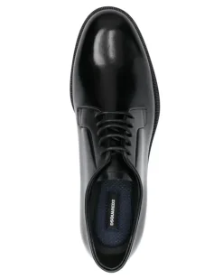 Men's Leather Derby Shoes Ss24 M Black
