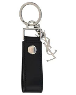 Men's Leather Keychain Black Calf Bos Taurus Key Rings