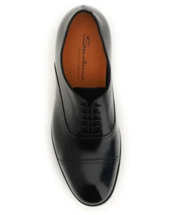 Men's Leather Lace-Up Shoes Black Calf Bos Taurus Lace Up