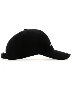 Men's Logo-Embroidered Cotton Baseball Cap Black Acrylic