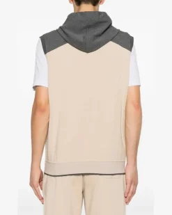 Men's Logo-Embroidered Zip-Up Hoodie Ss26 M Beige