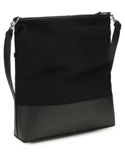 Men's Medium 5ac Hobo Shoulder Bag Black Calf Leather Bos Taurus