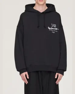 Men's Merch Graphic Logo Hoodie Black Clothing ><noscript><img width=