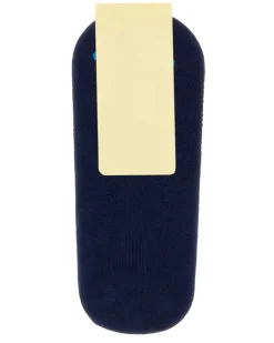 Men's Midnight Blue Stretch Cotton Blend Invisible Socks Calze Navy