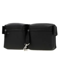 Men's Multipocket Belt Bag Black Canvas