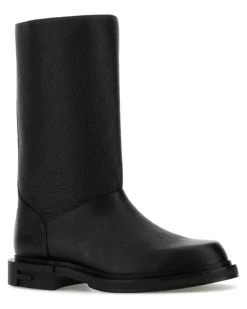 Men's Pebbled Calf Leather Boot Black