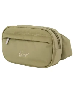 Men's Quilted Nylon Belt Bag Khaki