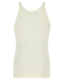 Men's Ribbed Cotton Tank Top White Tops