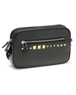 Men's Rockstud Mini Shoulder Bag Nero Calf Leather Bos Taurus Beauty Cases rockstud Black