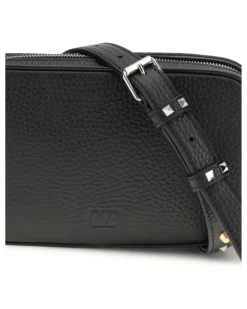 Men's Rockstud Mini Shoulder Bag Nero Calf Leather Bos Taurus Beauty Cases rockstud Black