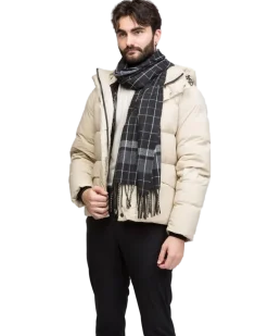Men's Scarf Black Acrylic Accessories