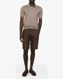 Men's Short-Sleeve Polo Shirt Ss26 M Beige