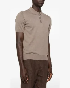 Men's Short-Sleeve Polo Shirt Ss26 M Beige