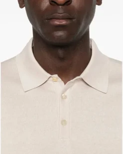 Men's Short-Sleeve Polo Shirt Ss26 M Beige