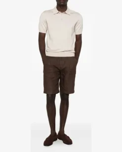 Men's Short-Sleeve Polo Shirt Ss26 M Beige