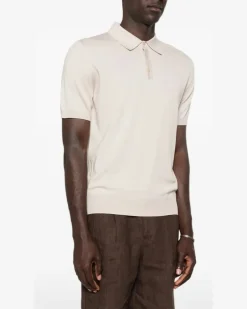 Men's Short-Sleeve Polo Shirt Ss26 M Beige
