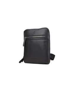 Men's Shoulder Bag Black Genuine Leather Shoulder-bags