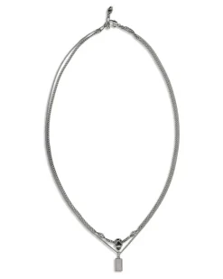Men's Skull Necklace 0926+cry+pearl Brass Necklaces Silver