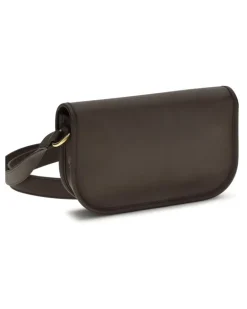 Men's Small Antibes Shoulder Bag Oak Brown Calf Leather Bos Taurus
