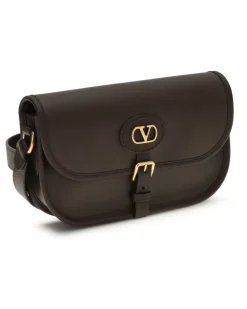 Men's Small Antibes Shoulder Bag Oak Brown Calf Leather Bos Taurus