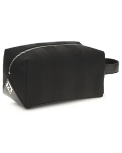 Men's Striped Beauty Case Nero+palladio Polyamide; Polyester Cases Black