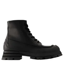 Men's Tread Ankle Boot Black Leather