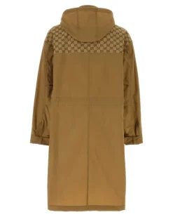 Men's Trench Coat Beige Nylon