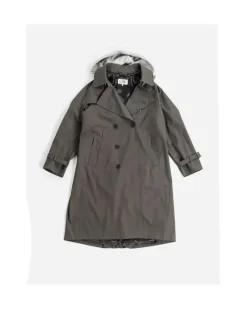 Men's Trench Coat Slate Khaki Gray