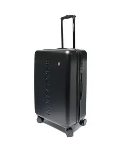 Men's Trolley Black-Black Metallic Fiber Bags - Travel-Bags Black/black