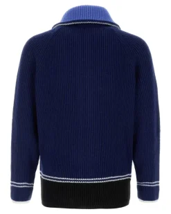 Men's Virgin Wool Blend Cardigan Navy Cashmere