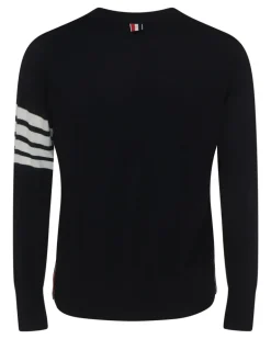 Men's Virgin Wool Cardigan Navy Fleece Ovis Aries Sweater