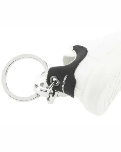 Men's White Leather Key Ring 9074 Portachiavi Keychains