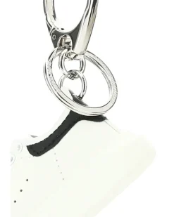 Men's White Leather Key Ring 9074 Portachiavi Keychains