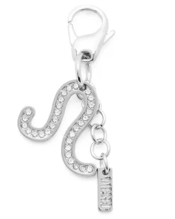 Metallanhänger Sternzeichen Löwe mit Strasssteinen - Charms und Schlüsselanhänger - Unisex - Silber