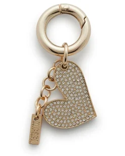 Metallherz-Anhänger mit Strasssteinen - Charms und Schlüsselanhänger - Damen - Gold