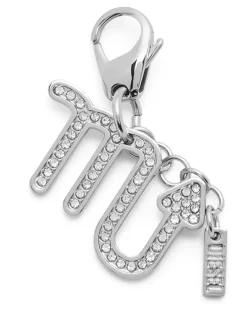 Metallischer Skorpion-Anhänger mit Strasssteinen - Charms und Schlüsselanhänger - Unisex - Silber