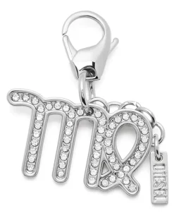 Metallisches Jungfrau-Charm mit Strasssteinen - Charms und Schlüsselanhänger - Unisex - Silber