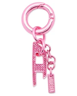 Metallschlüsselanhänger mit D-Anhänger aus Strass - Charms und Schlüsselanhänger - Unisex - Rosa
