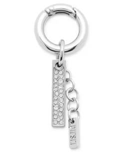 Metallschlüsselanhänger mit Strassanhänger - Charms und Schlüsselanhänger - Unisex - Silber