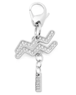 Metall-Wassermann-Anhänger mit Strasssteinen - Charms und Schlüsselanhänger - Unisex - Silber