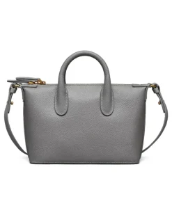Micro Reisetasche aus gekörntem Leder - Grau