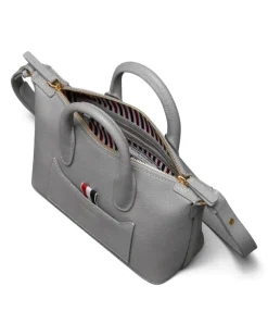 Micro Reisetasche aus gekörntem Leder - Grau