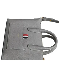 Micro Reisetasche aus gekörntem Leder - Grau