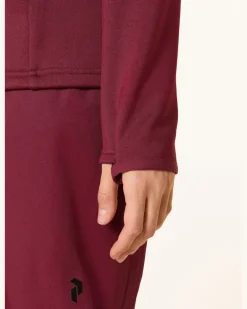 Midlayer-Jacke Zip Hood rot Dunkelrot