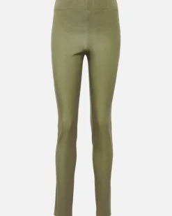 Mid-Rise Leggings aus Gabardine GrüN