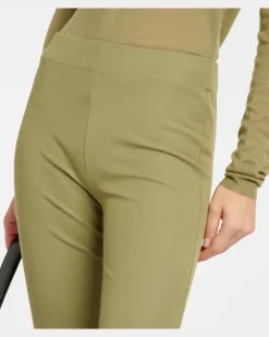 Mid-Rise Leggings aus Gabardine GrüN