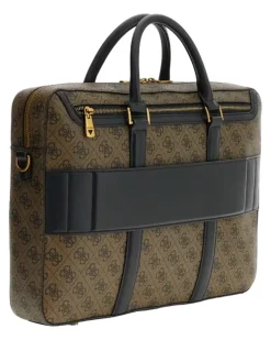 Milano Laptoptasche mit Monogramm - Braun