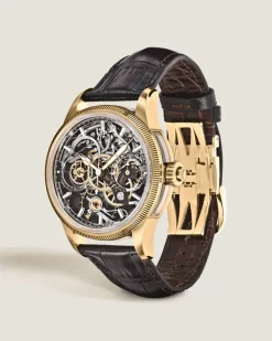 Minerva The Unveiled Chronograph Limited Edition - 30 Exemplare - Braun - Gelbgold - MB136352 - Uhr